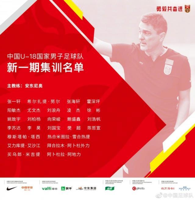 U18国足集训名单出炉：广州队和山东泰山各7人入选